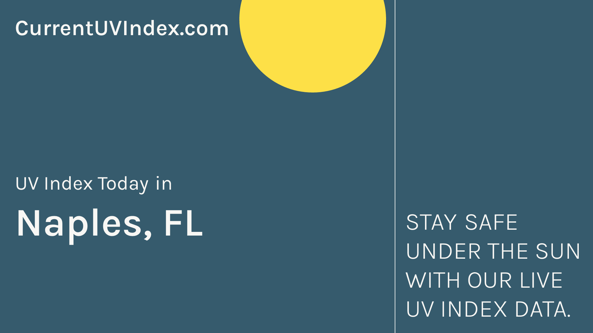 Naples, FL: Current UV Index and Hourly Forecast