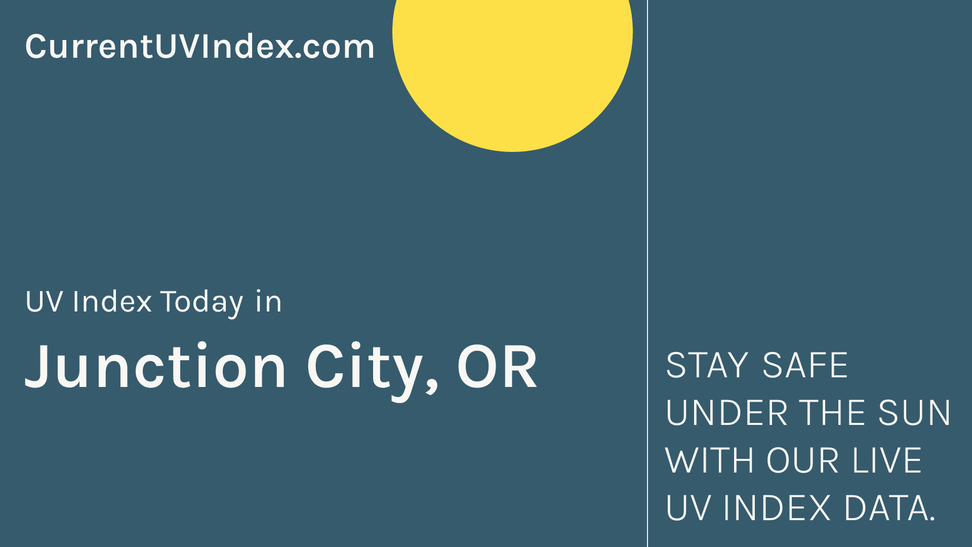 Junction City, OR: Current UV Index and Hourly Forecast