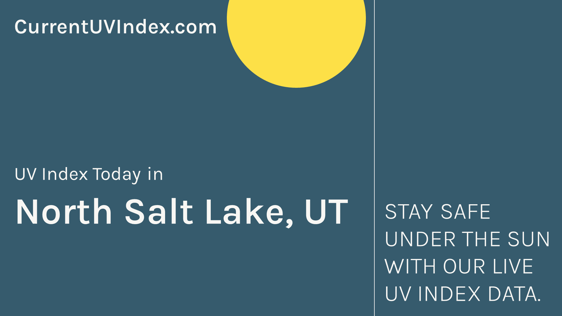 North Salt Lake, UT Current UV Index and Hourly Forecast